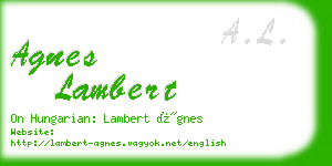 agnes lambert business card